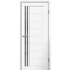 Дверь межкомнатная Сибирь Профиль Barn 5 Эмаль белая, стекло черное Дверь межкомнатная Сибирь Профиль Barn 5 Эмаль белая, стекло черное